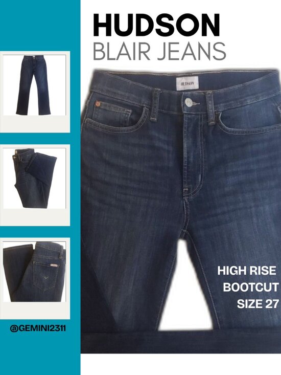 Hudson Jeans Denim - Hudson - Women - Blair Jeans - High Rise - Bootcut - Dark Blue - Size 27